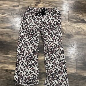 Stars Above Leopard Print Pajama Pants - Black, Brown, Cream